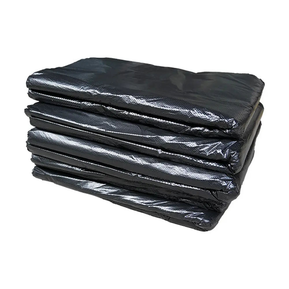 Thick Black Flat-Top Garbage Bags